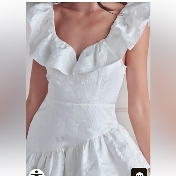 DO+BE White Ruffle Mini Dress - Picture 4 of 4